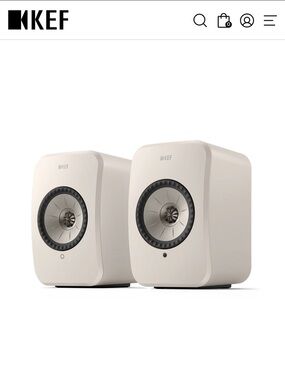 KEF LSX II LT Wireless HiFi Speakers - Stone